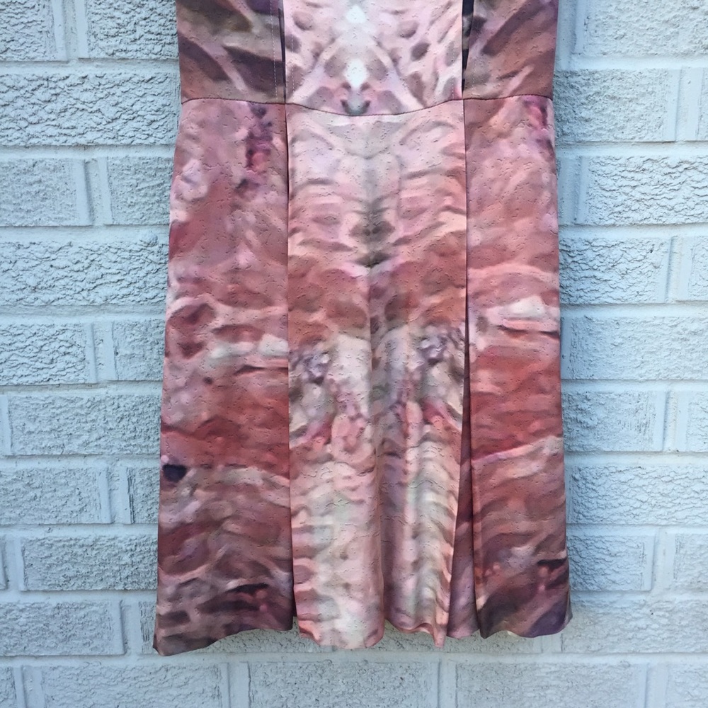 Joy Cioci Brooke Pink Print Silk Dress - Picture 3 of 8